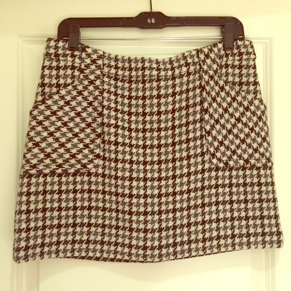 J. Crew houndstooth mini skirt. Sz. 6