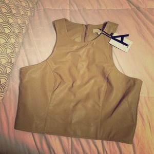 Zipper back crop top