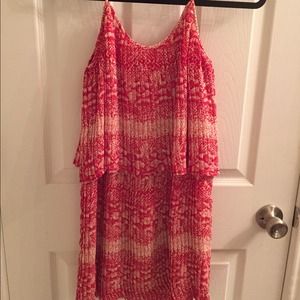 Parker red snake printed mini dress