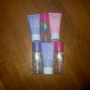 PINK 3 body sprays and 3 body creams
