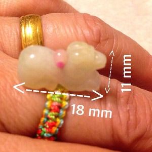 🌹This  ram ring is real Jade and grade A Jade 🌹