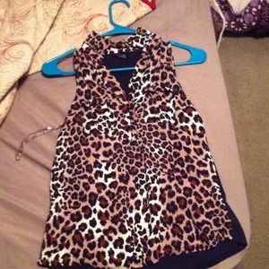 Cheetah print, dressy tanktop.