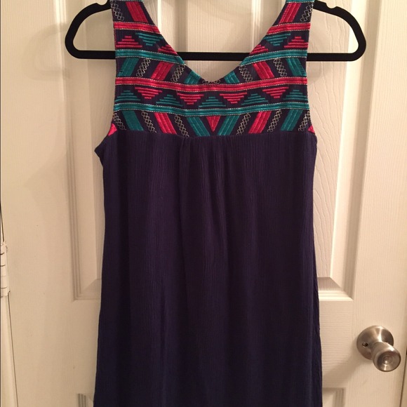 West 36th brand embroidered sun dress