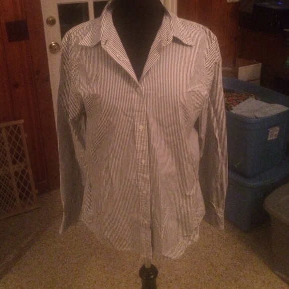 Gap button down blue pin stripes dress short! 16