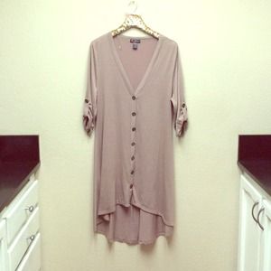 Beige Button Up Dress Women's 3x (fits like 1x)