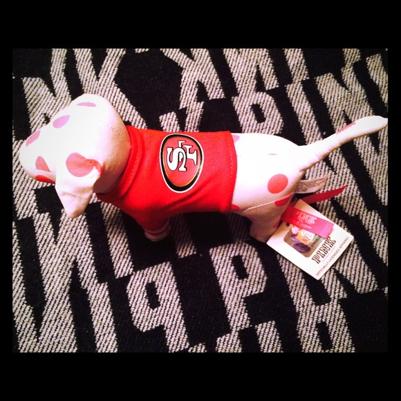 NWT Victoria Secret 49ers pink mini dog.