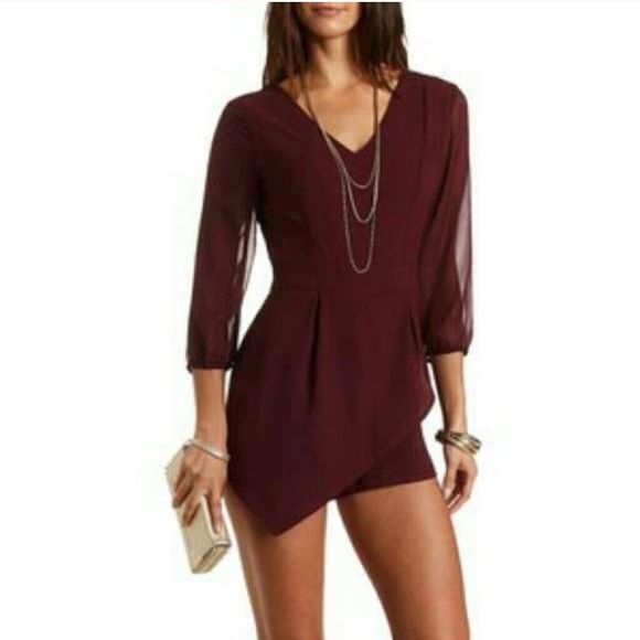 Burgundy Romper !
