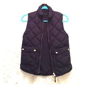 Navy J-Crew Quilted Vest