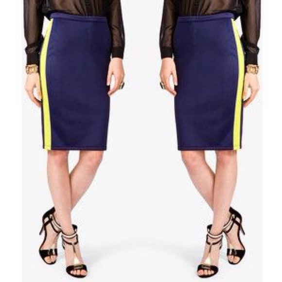 🎉HOST PICK🎉 Neon Trimmed Navy Skirt