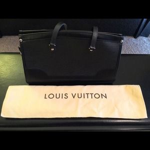 Louis Vuitton black handbag.