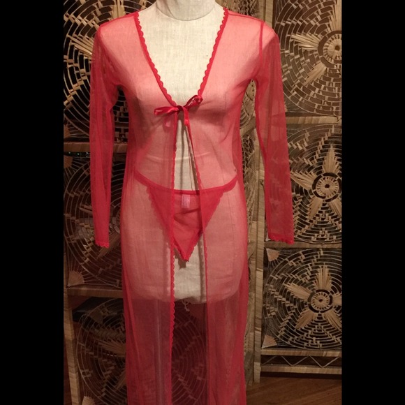 Red Sheer Robe