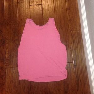 Free People Pink and Grey stripe muscle tank