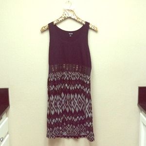 Tribal and studded waist dress, women's size large