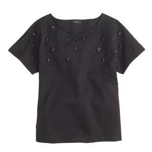 J Crew Jeweled Dolman Top