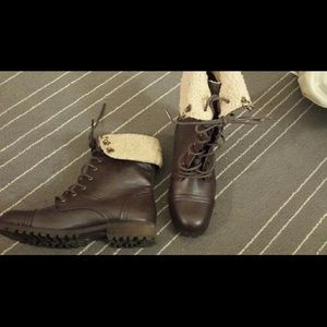brown forever 21 combat boot