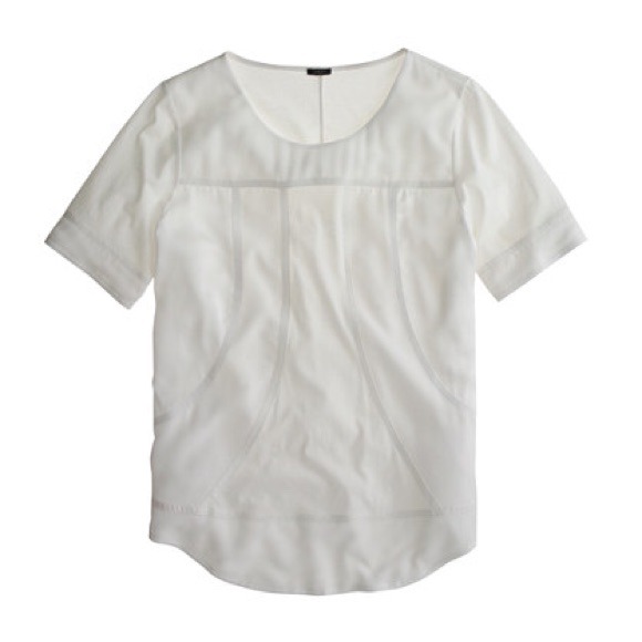 J Crew Seamed Panel tee