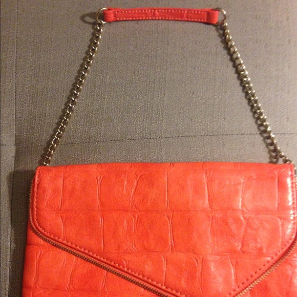 Nine West coral crocodile purse
