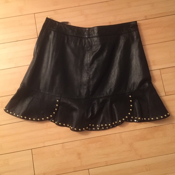 Zara Faux Leather Peplum Bottom Skirt