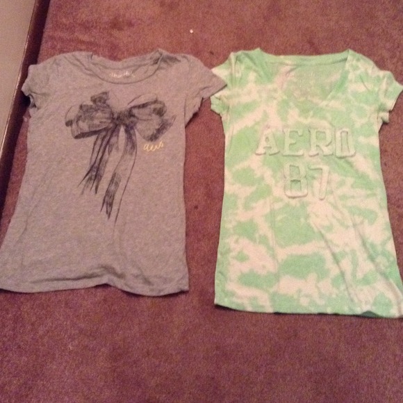 2 aeropastel tight fitting t-shirts