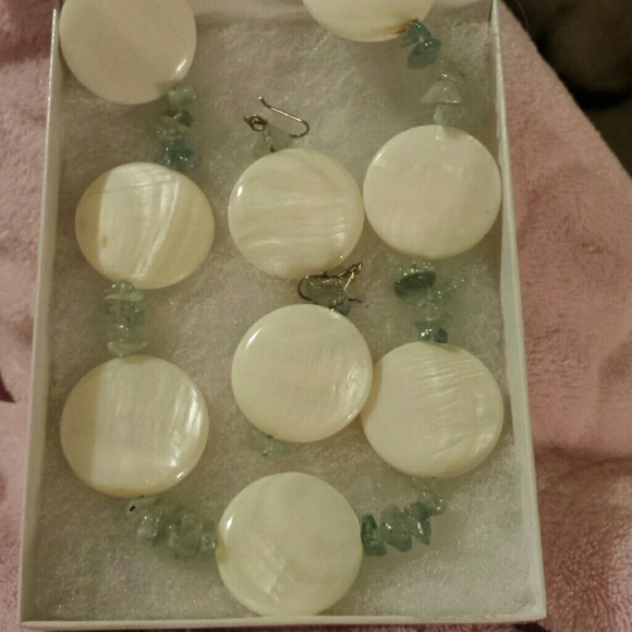 handcrafted necklace and matching earrings