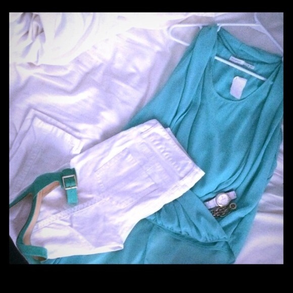 Blu pepper top and Seafoam just fab heels