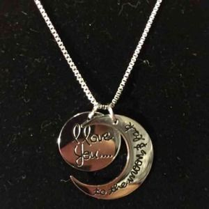I love you to the moon and back necklace