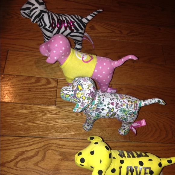 Victoria's Secret Pink Mini Dogs set of 5