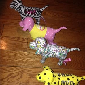 Victoria's Secret Pink Mini Dogs set of 5