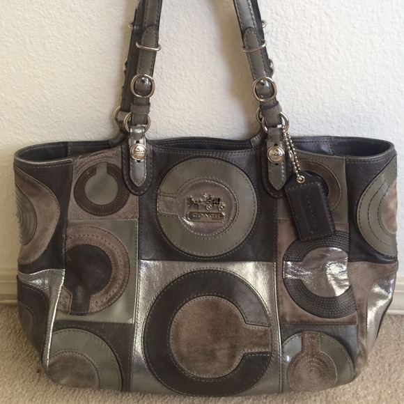 Grey coach purse