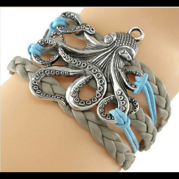 Fashion silver infinity power animal octopus