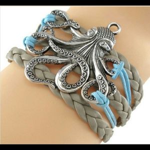 Fashion silver infinity power animal octopus