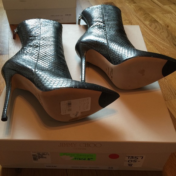 Jimmy Choo, LEAF 120mm ankle boot metallic python - Picture 2 of 4