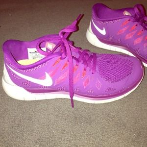 Purple Nike Free Runs 5.0