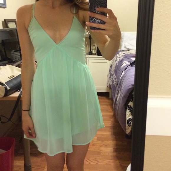 Mint Solemio dress from nasty gal with tags