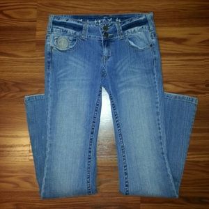 Industrial Cotton Peace Bell-bottom Flare Jeans