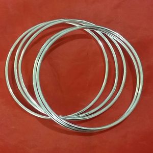 5 Sterling Silver Bangles (2mm each) 9.25 28gm