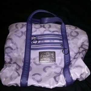 Purple Coach Poppy Tote