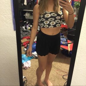 Black high waisted shorts