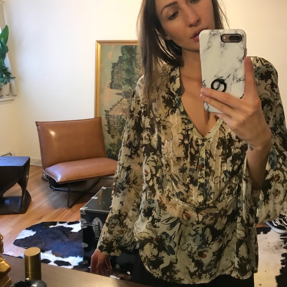 Patterson J Kimcaid floral blouse