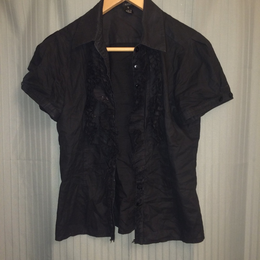 Black Button Down Blouse