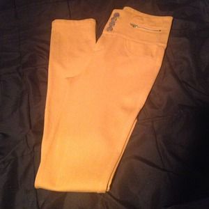 High Waisted Mustered Jeggings