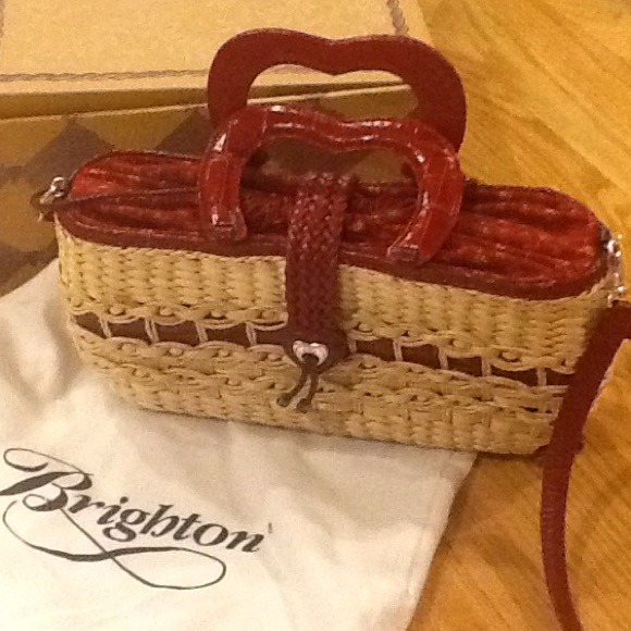 Brighton Candy Red Basket Purse