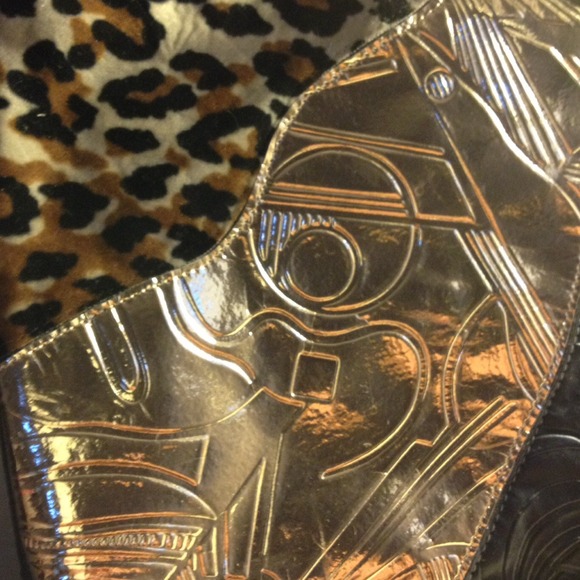 Wild&Crazy Gold, Black, Silver & Animal Print Tote - Picture 2 of 4