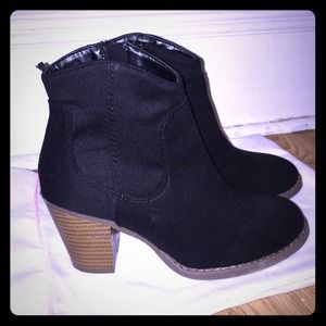 Faux Suede Ankle Boots