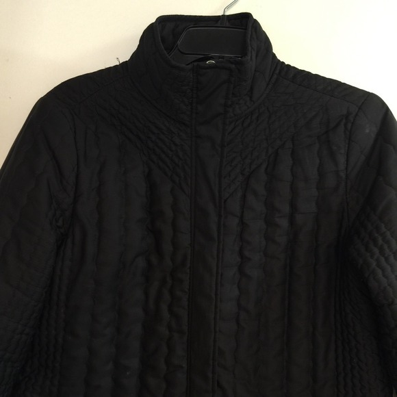 Pretty Black Fur Lined Jacket M - Picture 2 of 4