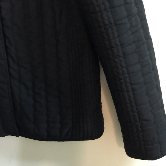 Pretty Black Fur Lined Jacket M - Picture 3 of 4