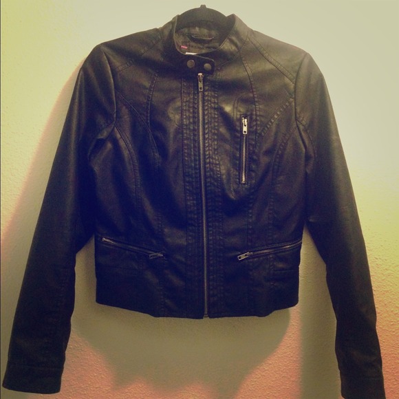Black PU Moto jacket