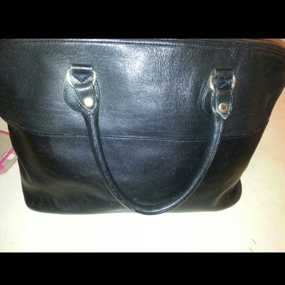 Leather black vintage handbag