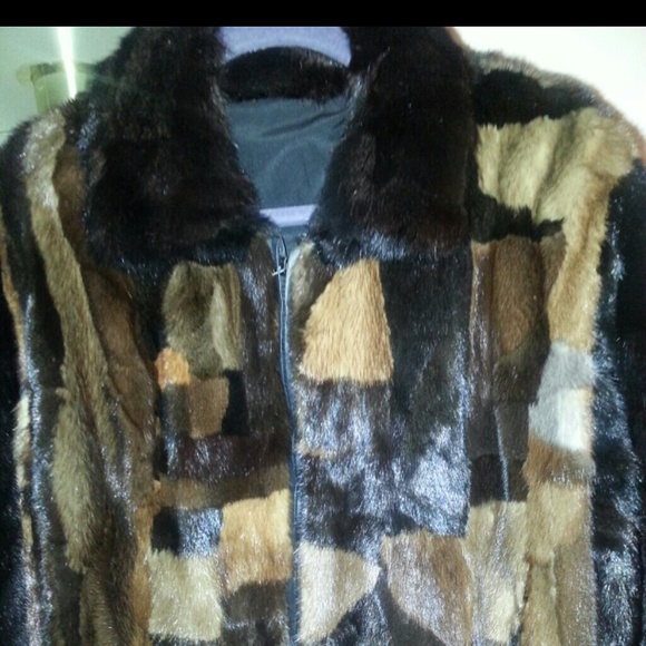 Vintage multicolor mink jacket
