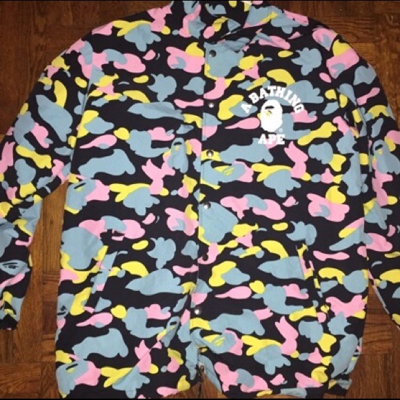 *SOLD* Cotton candy camo Bape jacket